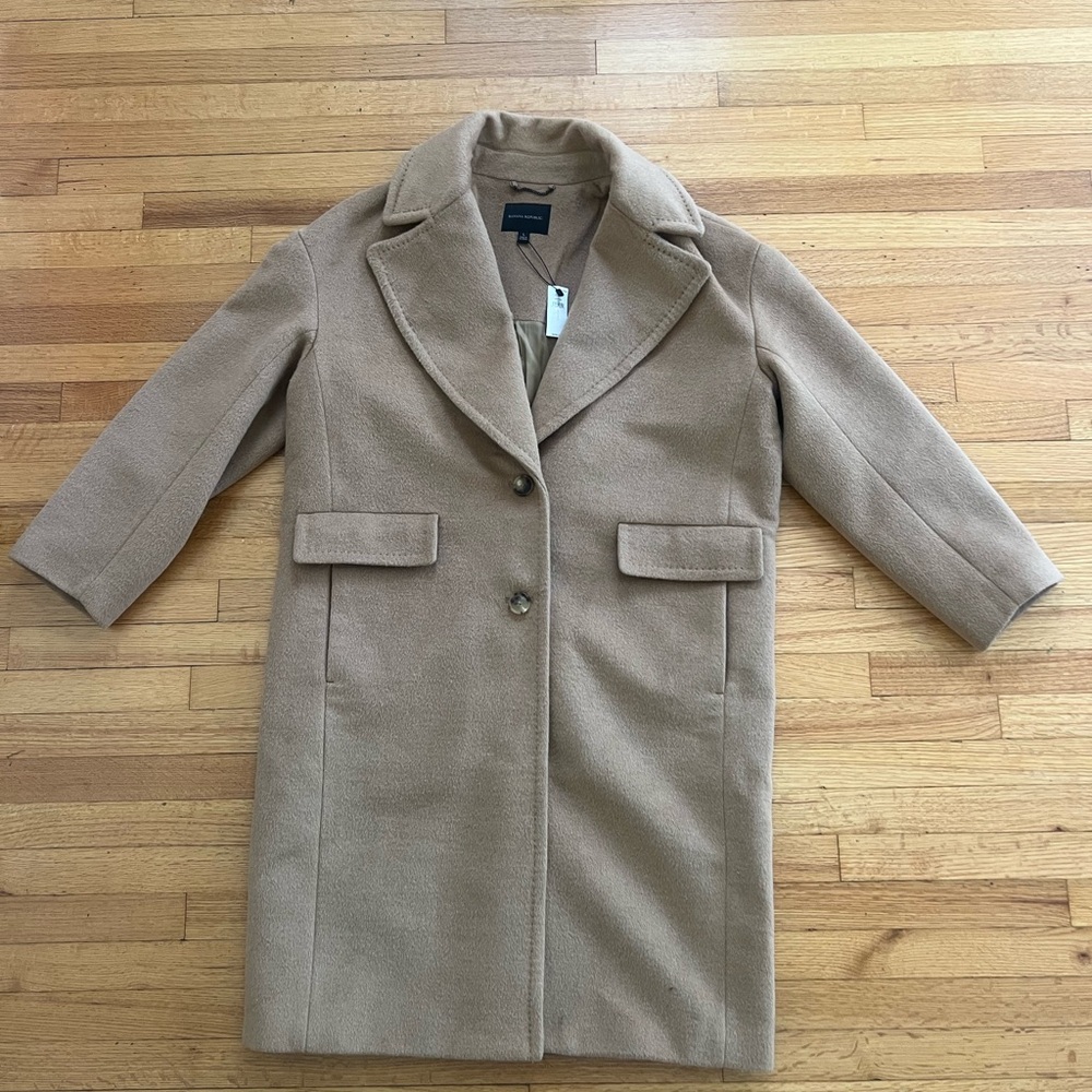 Banana Republic Tan Wool Blend Coat